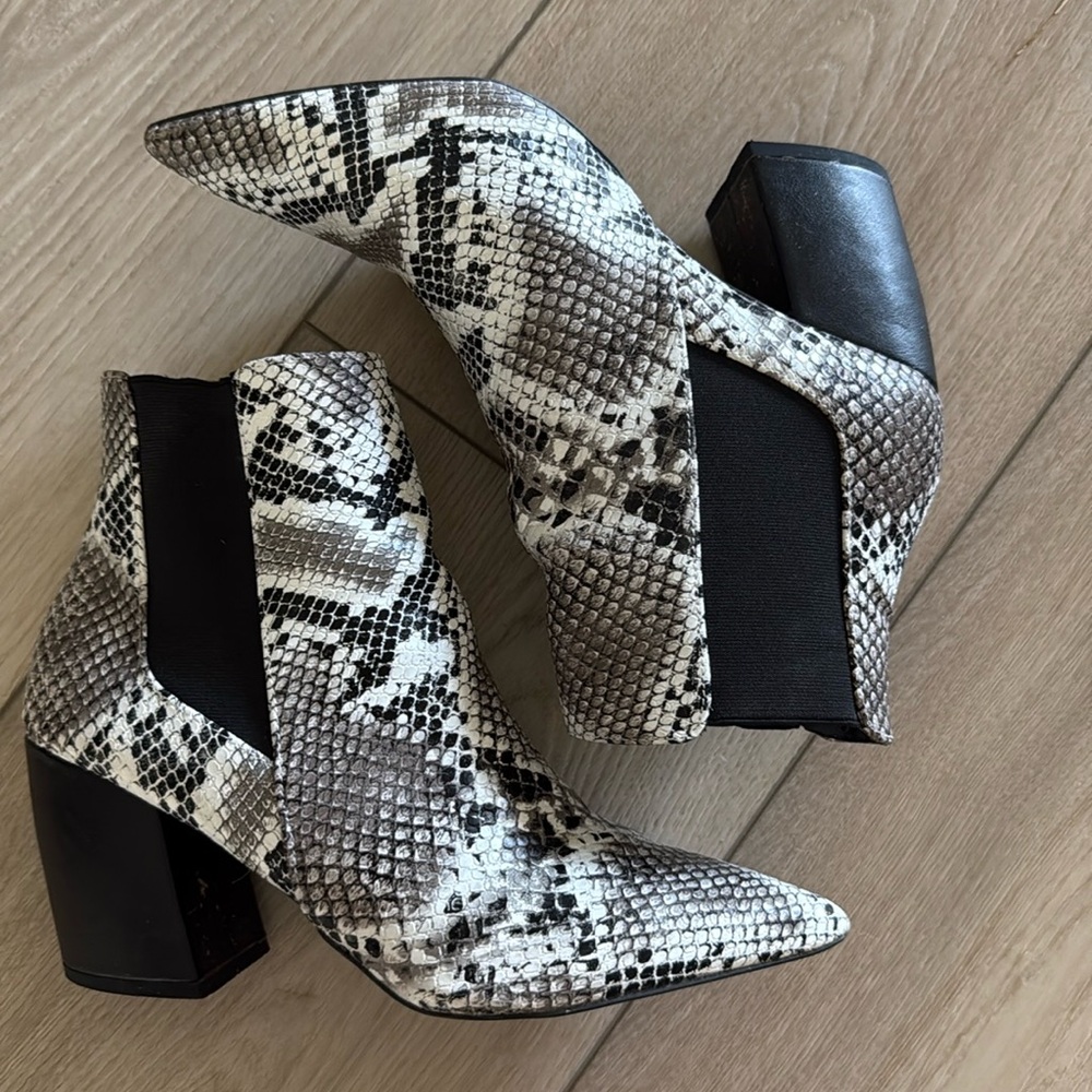 Snakeskin Booties